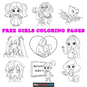 Free printable girls coloring sheets - featured image