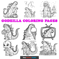 Free Godzilla Coloring Pages for Kids - 13 Printable Sheets