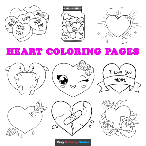Free printable heart coloring sheets - featured image