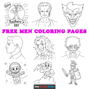 Free printable men coloring sheets - featured image