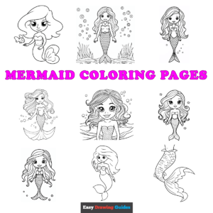 Mermaid Coloring Pages Featured Image