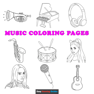 Free printable music coloring sheets - featured image