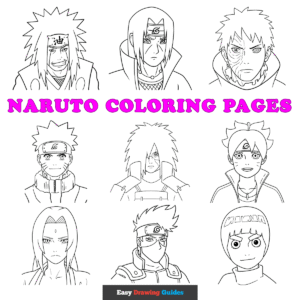 Free printable naruto coloring pages - pinterest image