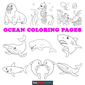 Free printable ocean coloring sheets - featured image