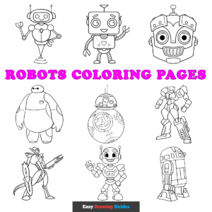 Free Robots Printable Coloring Pages for Kids - featured image