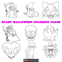 Free Scary Halloween Coloring Pages for Kids - 71 Printable Sheets