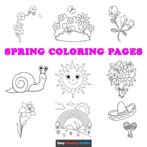 Free printable spring coloring sheets - featured image