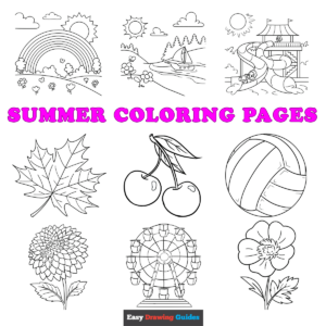 Free printable summer coloring sheets - featured image