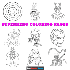 Free printable superhero coloring sheets - featured image