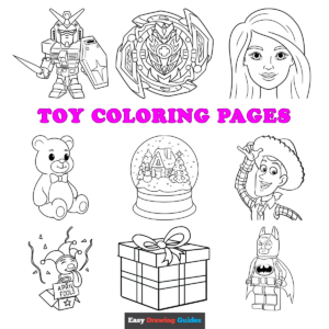 Free printable toy coloring sheets - featured image