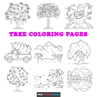 Free Tree Coloring Pages for Kids - 42 Printable Sheets