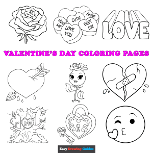 Free printable valentines day coloring sheets - featured image