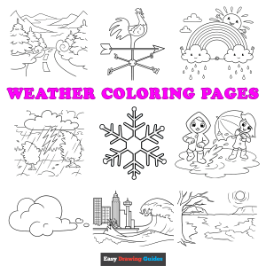 Free printable weather coloring sheets - featured image