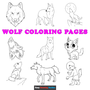 Free printable wolf coloring sheets - featured image