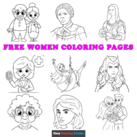 Free Women Coloring Pages for Kids &ndash; 52 Printable Sheets
