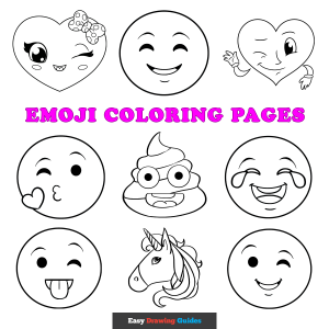 Free printable emoji coloring sheets - featured image