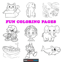 Free Fun Coloring Pages for Kids &ndash; 57 Printable Sheets