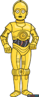 How to Draw C-3PO from Star Wars