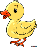 How to Draw a Baby Duck