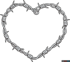 How to Draw a Barbed Wire Heart