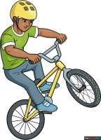 How to Draw a BMX Rider
