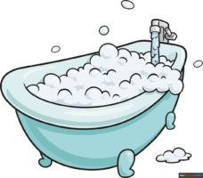 How to Draw a Bubble Bath
