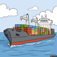 How to Draw a Cargo Ship