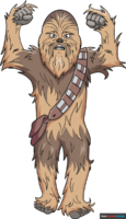 How to Draw a Cartoon Chewbacca