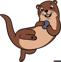 How to Draw a Cartoon Sea Otter