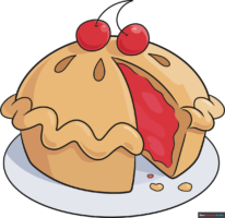 How to Draw a Cherry Pie