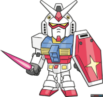 How to Draw a Chibi SD Gundam
