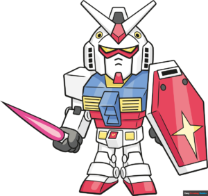 How to Draw a Chibi SD Gundam - Featured Image