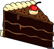 How to Draw a Chocolate Cake