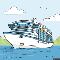 How to Draw a Cruise Ship