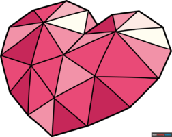 How to Draw a Crystal Heart