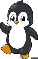 How to Draw a Cute Cartoon Penguin
