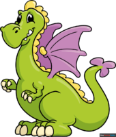How to Draw a Cute, Easy Dragon for Kids