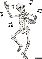 How to Draw a Dancing Skeleton