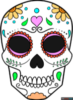 How to Draw a Day of the Dead Skull