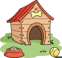 How to Draw a Dog House