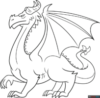 How to Draw a Dragon Outline