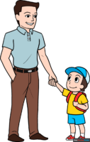 How to Draw a Father and Son