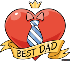 How to Draw a Father's Day Heart