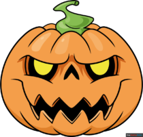 How to Draw a Halloween Pumpkin