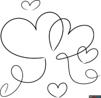 How to Draw a Heart Line Drawing