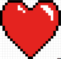 How to Draw a Heart Pixel Art