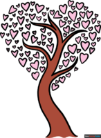 How to Draw a Heart Tree