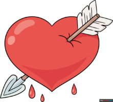 How to Draw a Heart with Arrow