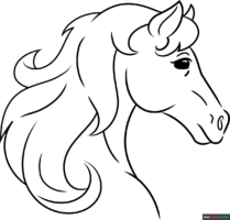 How to Draw a Horse Head Outline