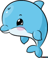 How to Draw a Kawaii Dolphin